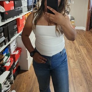 Zara Draped White Top